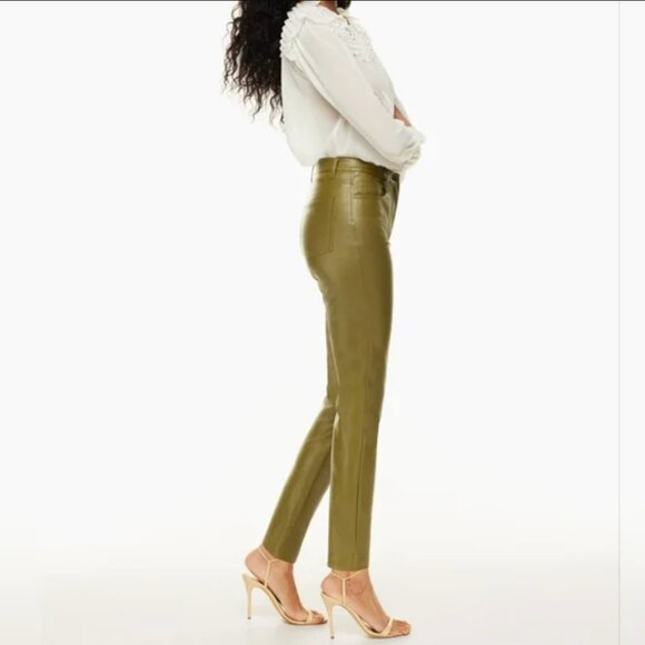 Wilfred Olive Green High-Waisted Pants - Picture 2 of 11